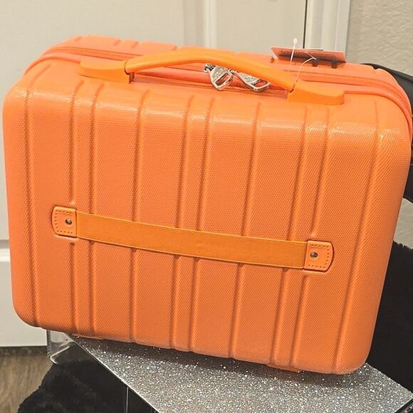 Steve Madden Fanatic Collection SM Logo Hard Side Cosmetic Case- Ocean Coral - Picture 7 of 10